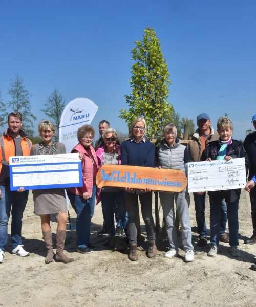 Für die Pflanzung einer großflächigen Wildblumenwiese erhielt der NABU Elsfleth eine Unterstützung von 1.500 Euro.